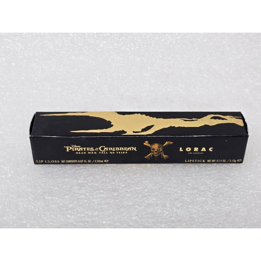 Disney Pirates Of The Caribbean Lorac Lip Gloss & Lipstick Duo Me Hearties New